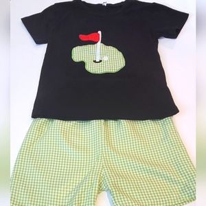 Toddler boy golf short outfit